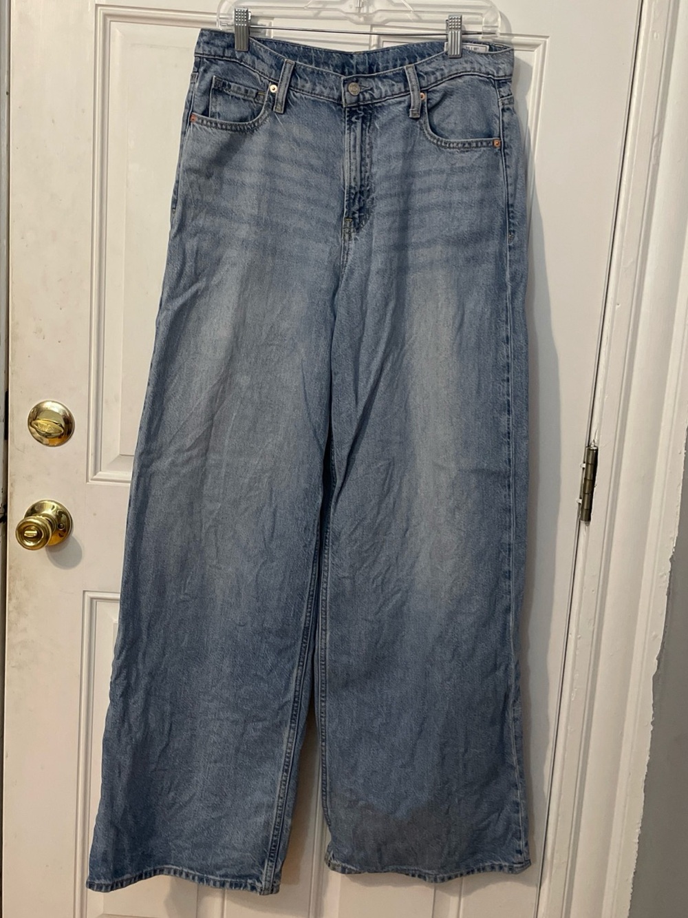 Gap Light Blue Wide Leg Women’s Jeans 30 10 tall mid rise. Baggy. Y2K. 90’s.